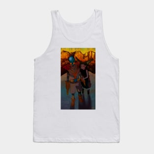 Helmet Guy and Kemomimi Girl Tank Top